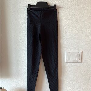 Black Textured Leggings Brazilian